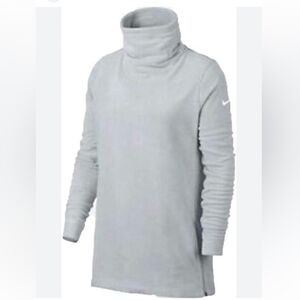 NWT Nike Dri-Fit Womens Turtleneck Fleece Sweatshirt Gray Long Sleeve Pullover